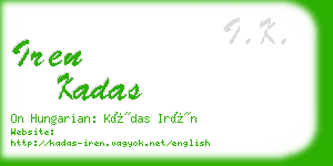 iren kadas business card